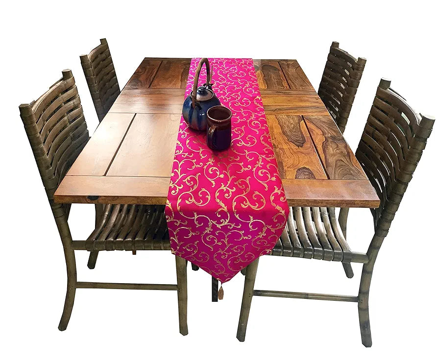 Pink parrot- Art Silk Table Runner 12x70 inch-1 pc